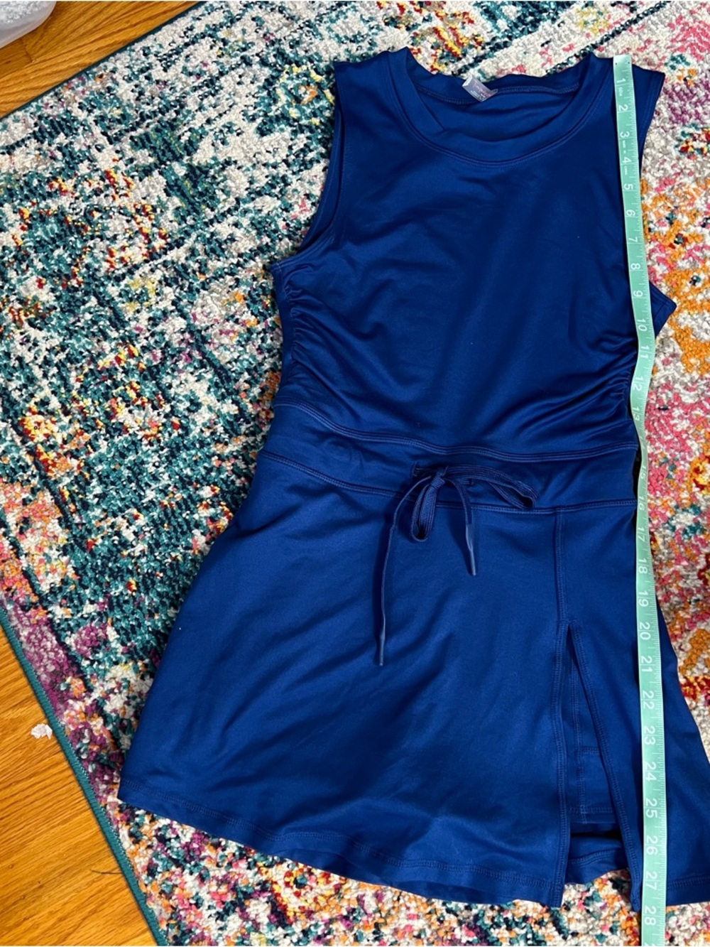 Free People Movement Easy Does It Dress Cobalt Blue cutout active spring revolve - Picture 14 of 15